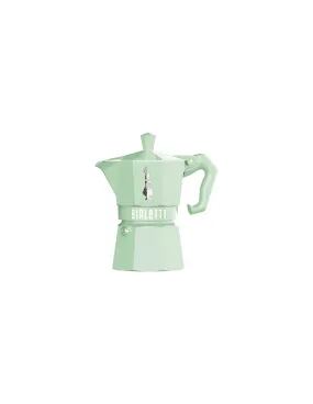 cafetière italienne 3 tasses vert pastel - moka exclusive - bialetti
